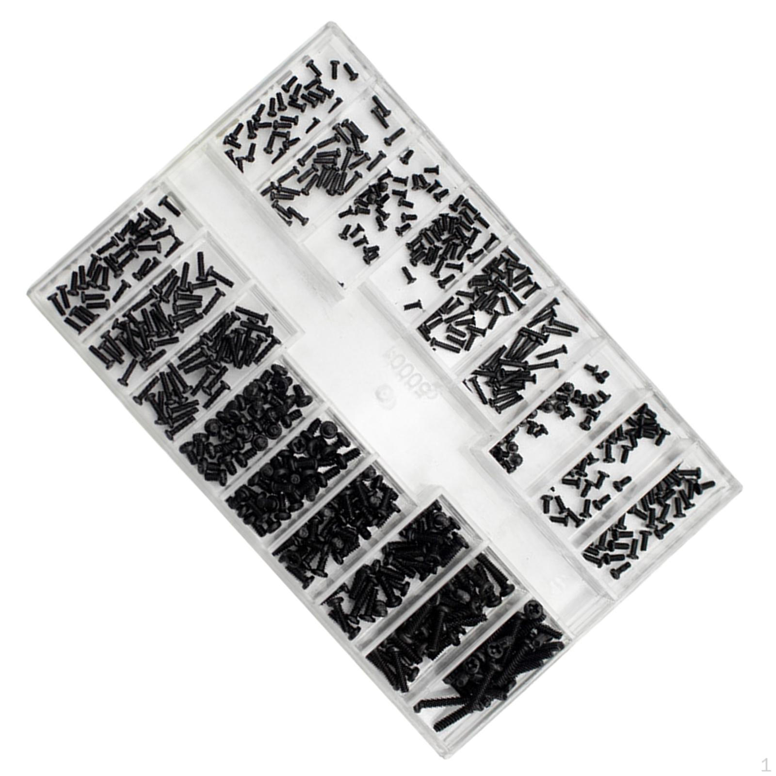 

500 шт., 18 размеров, сменные мини-гайки с коробкой для хранения, набор ржавых винтов Style C