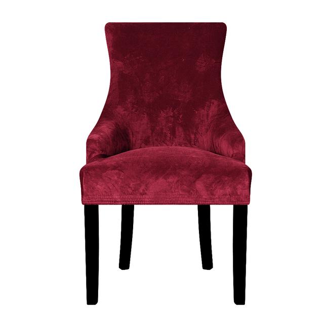 Real Velvet Fabric Sloping Arm Chair Cover Big Size Wing Bakc King Back Chair Covers Seat Covers For Hotel Party Banquet Home