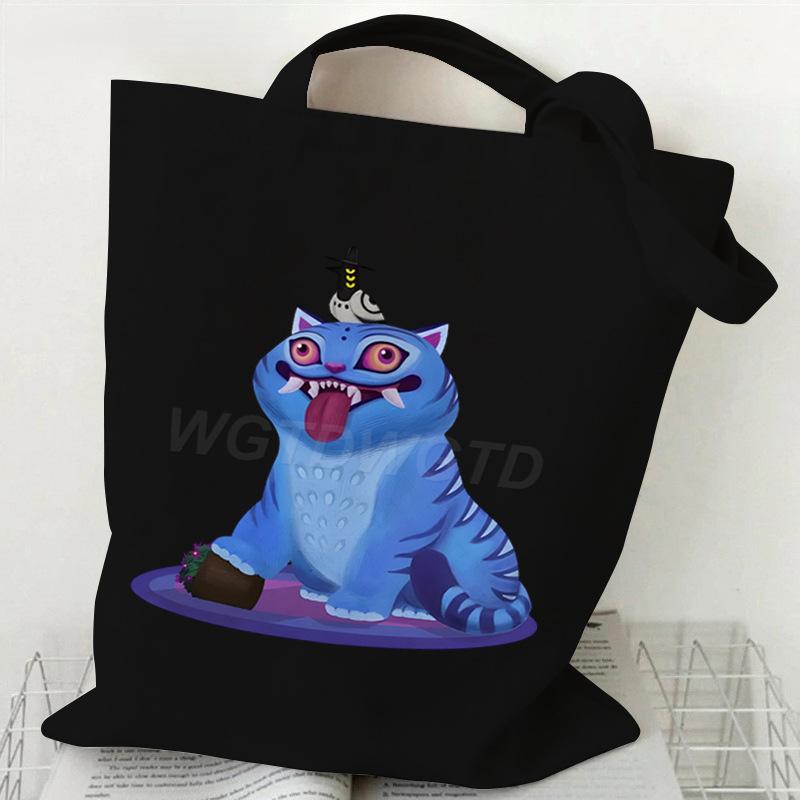 Witch Hunters Peripheral Printing Fashion Shoulder Bag Women's Large Capacity Student Portable Tote Bag Canvas Bag