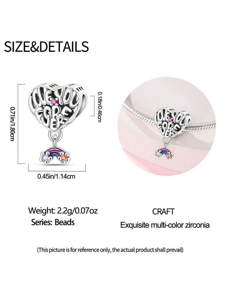 Charms Plata Copper Colors Family Love Beads Charm Beads Charm Pendant For Original Bracelet For Women Diy Jewelry Love Gift