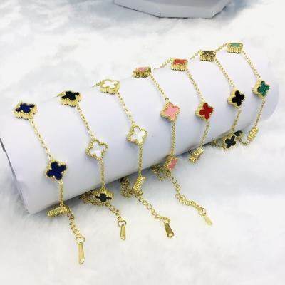 9mm Four Leaf Clover Five Flower Bracelet Premium Feeling Light Luxury Hand Jewelry Gift Must Have