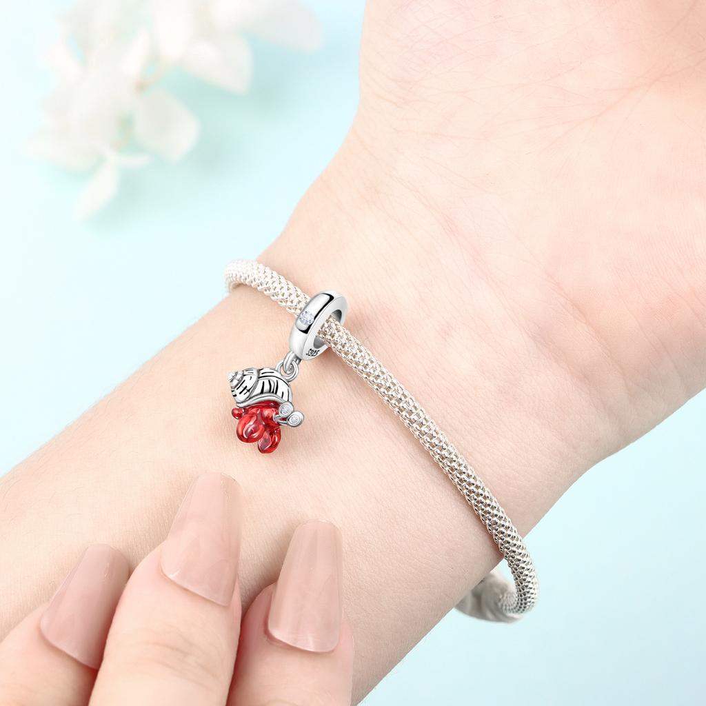 Copper Hermit Crab Marine Organism Beads Fit Bracelets Decoration Birthday Party Gifts Jewelry Bracelet Accessory
