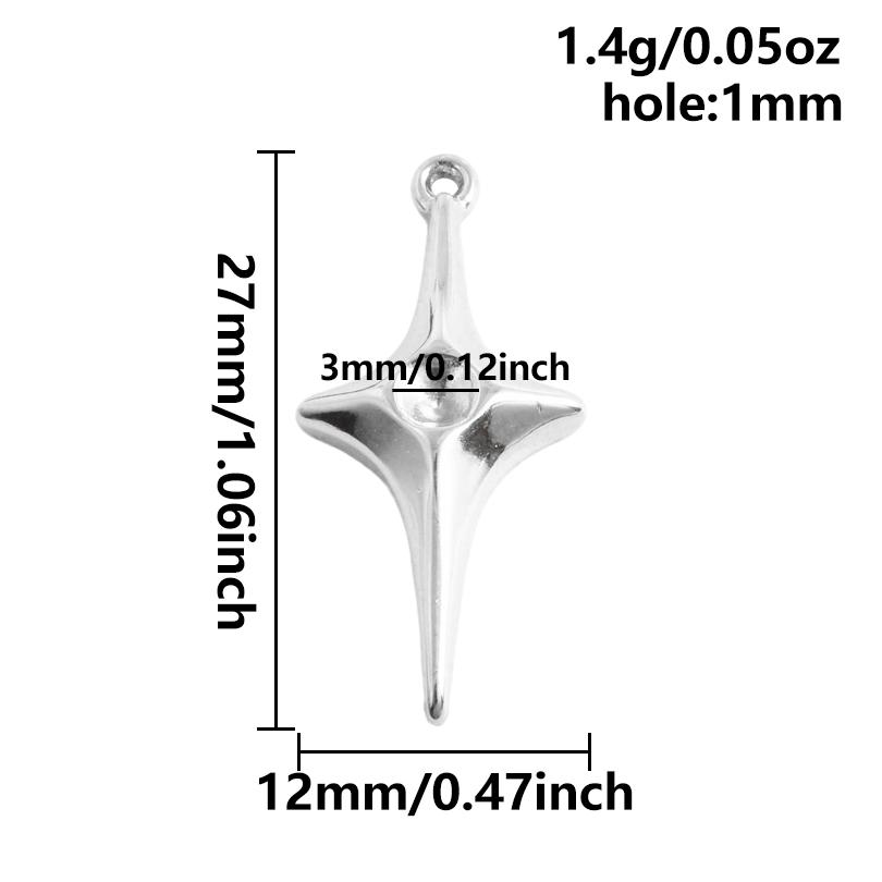 6pcs Steel Color Assorted Pendant Filligree Moon Sun Doji Charm Stainless Steel Charms For Jewelry Making Bracelets DIY Keychain