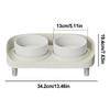 Double Ceramic Dog Bowls Adjustable Double Cat Bowl Water Feeding Accessories Tall Puppy Dishes For Dry And Wet Food
