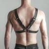 Männer Sexuelle Brust Leder Geschirr Gürtel Verstellbar Schwules Körper Bondage Geschirr Rave Schwule Kleidung für Erwachsene Sex Riemen