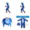Sonic The Hedgehog Kinder Deluxe Kostüm Jumpsuit für Halloween Cosplay