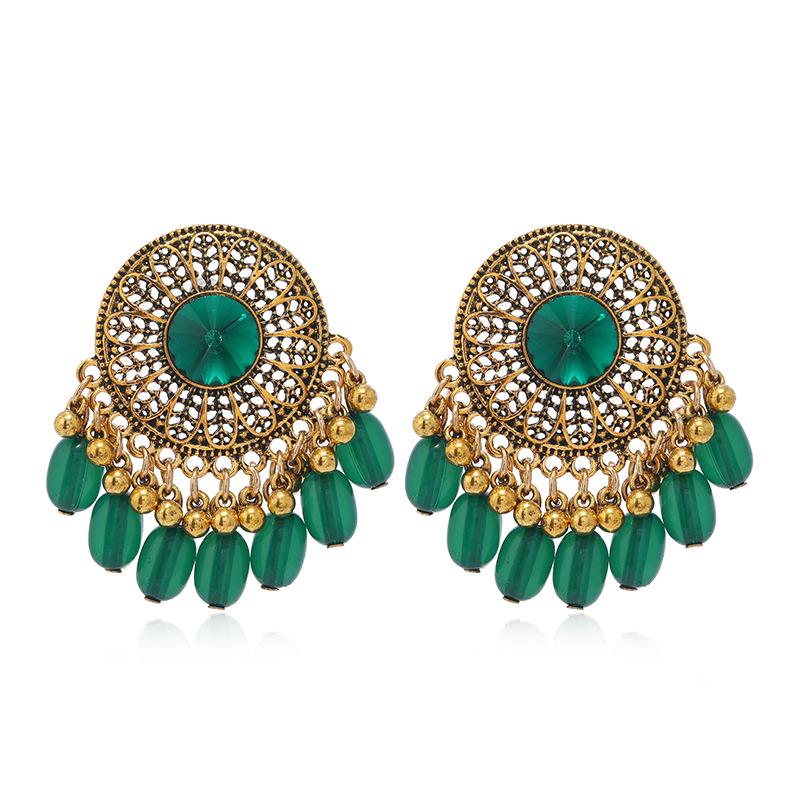 Boho Ethnic Bell Tassel Earrings: Elegant Cloud Design for Women