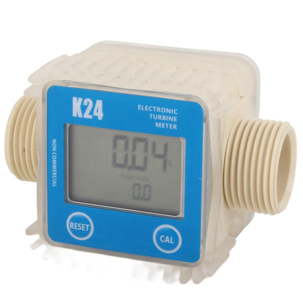 K24 LCD Turbine Digital Diesel Fuel Flow Meter Widely Used for Chemicals Water