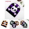 Fashion Color Blocked Striped Skull Pattern Neutral Casual Warm Knitted Hat For Streetwear And Hiphop Fans