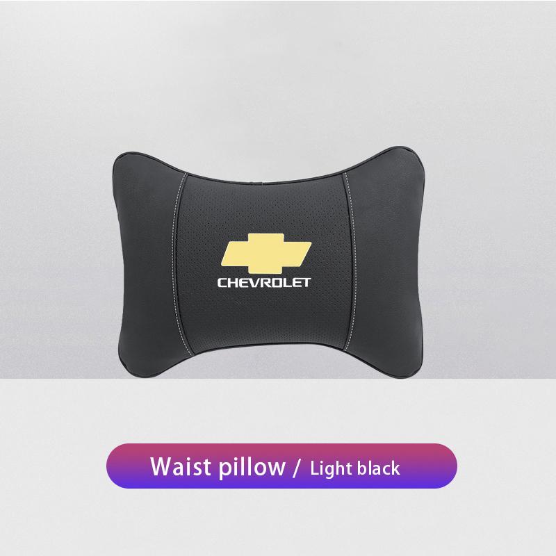 1Pcs Car Seat Headrest Auto Logo Neck Pillow For Chevrolet Z71 Aveo Impala Lacetti Malibu Sail SS Cruze Sonic Silverado Trax