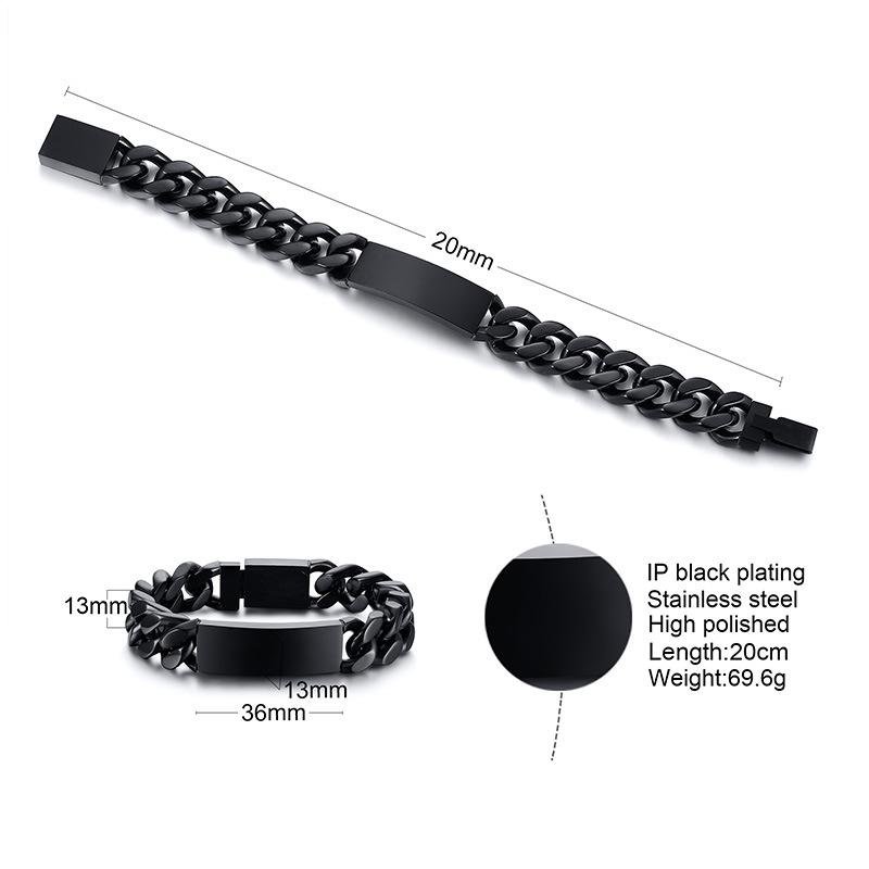 Personalized Bracelet Customizable Non Allergy Stainless Steel Bracelet for Men Women Free Engrave Name/letter/logo Custom Gifts