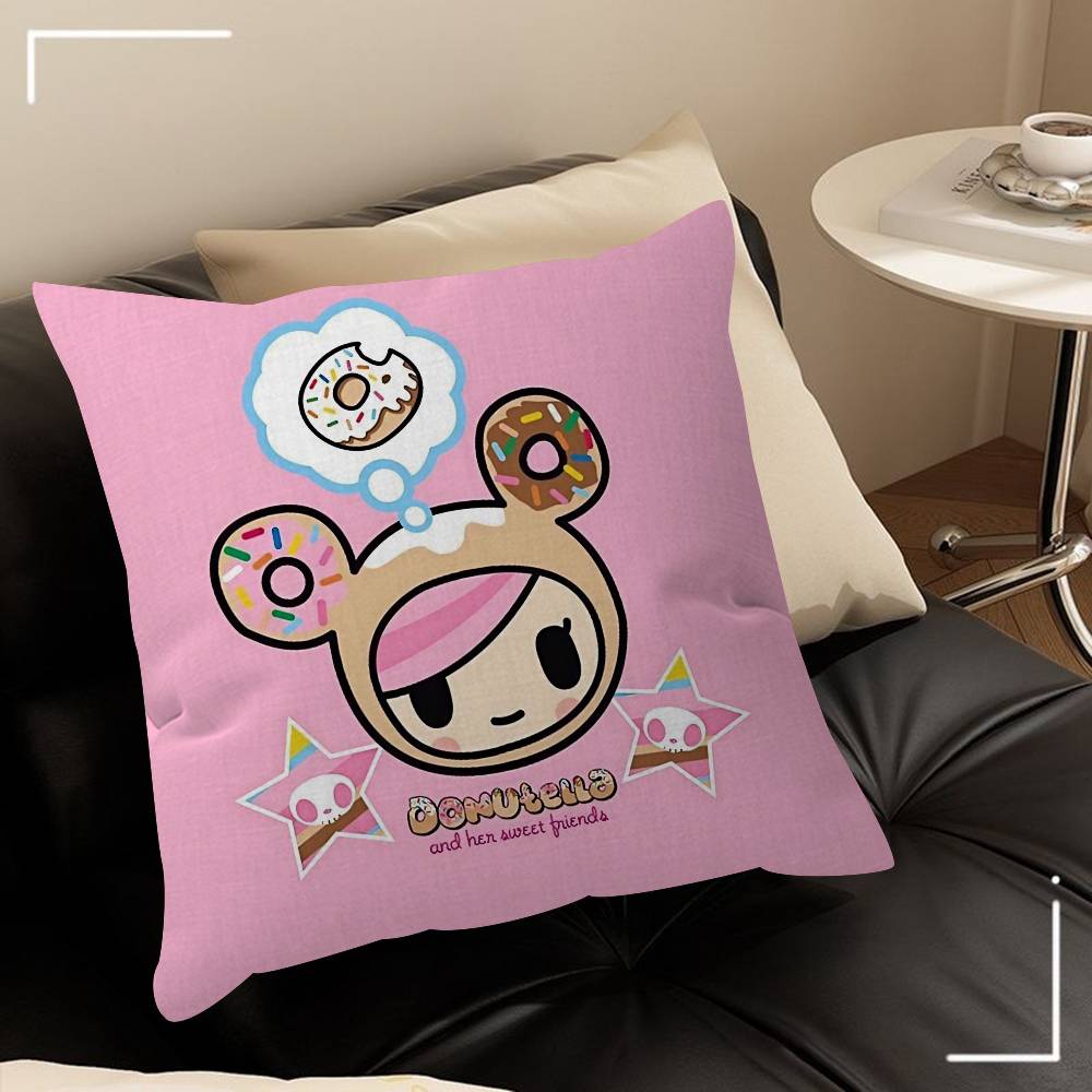 Japan Tokidoki cartoon   Office Cushion Pillowcase Car Cushion Cover45X45CM Lumbar Pillowcase Sofa Pillowcover