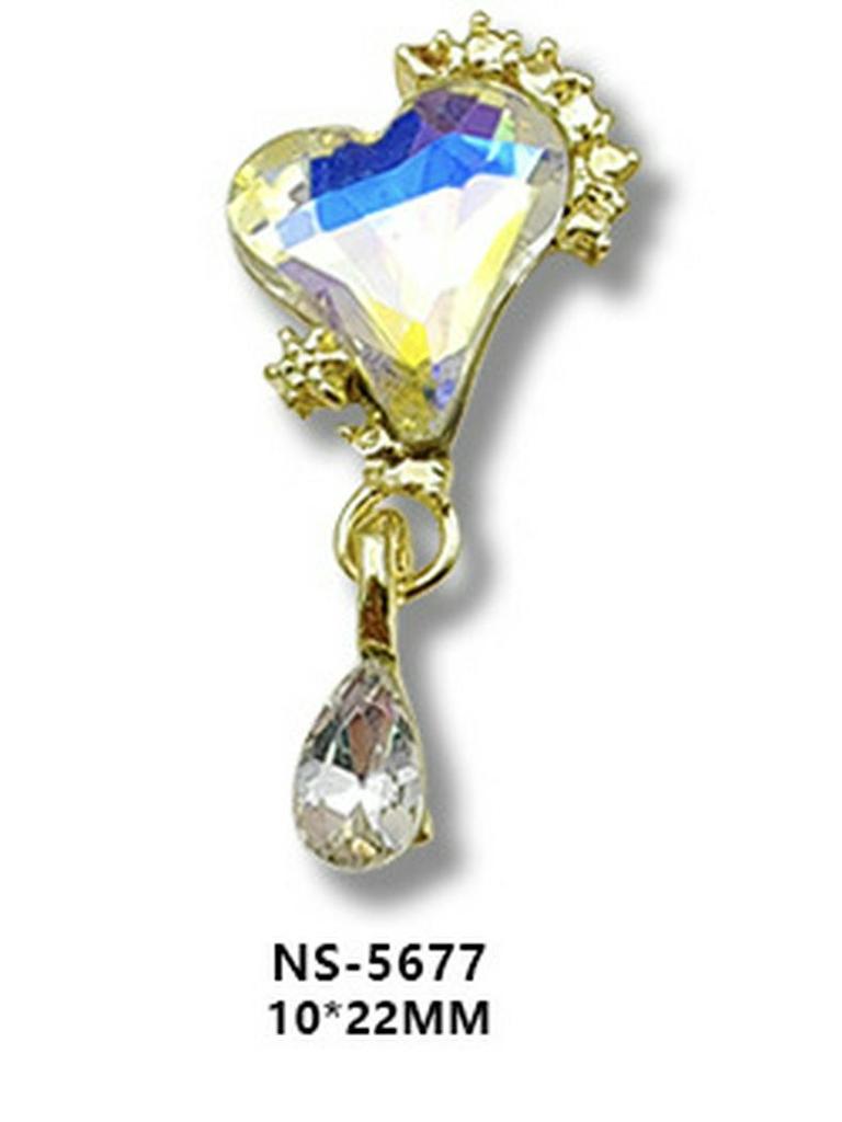 Nail Art Tassel Heart Rhinestone Pendants and Stickers