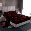 Halloween-Themed Pumpkin Pattern Bed Hat Four-Piece Bedding Set Bedroom Dormitory Bedding Decoration