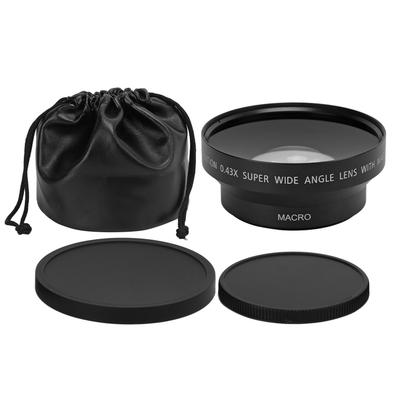 0,43x kovový univerzálny širokouhlý makro konverzný objektív pre objektív fotoaparátu s priemerom filtra 62 mm