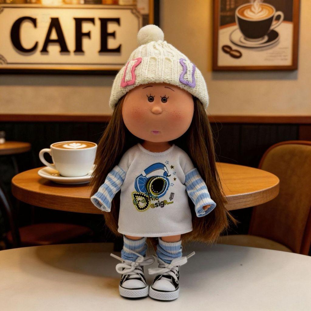 Nines Donil Mia Reversible Vinyl Toy With Dressup Accessories For Kids And Collectors