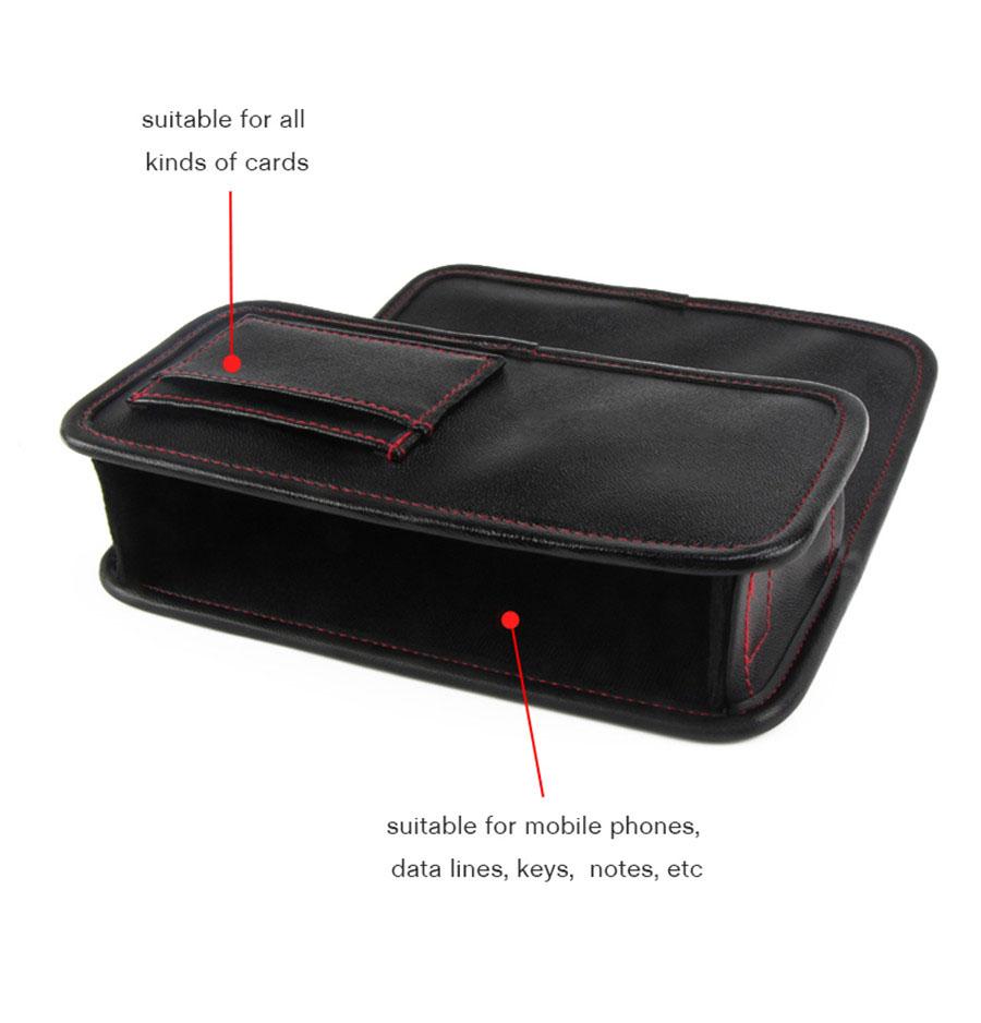 1x Car Seat Crevice Storage Box Seats Gap Organizer Pockets Phone Holder Pocket