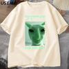 T-shirt Drôle Chat Alien Meme Dank pour Unisexe Femmes T-shirt Brainrot T-shirt Stupid Cringe Harajuku Unisexes T-shirts Coton Oversize