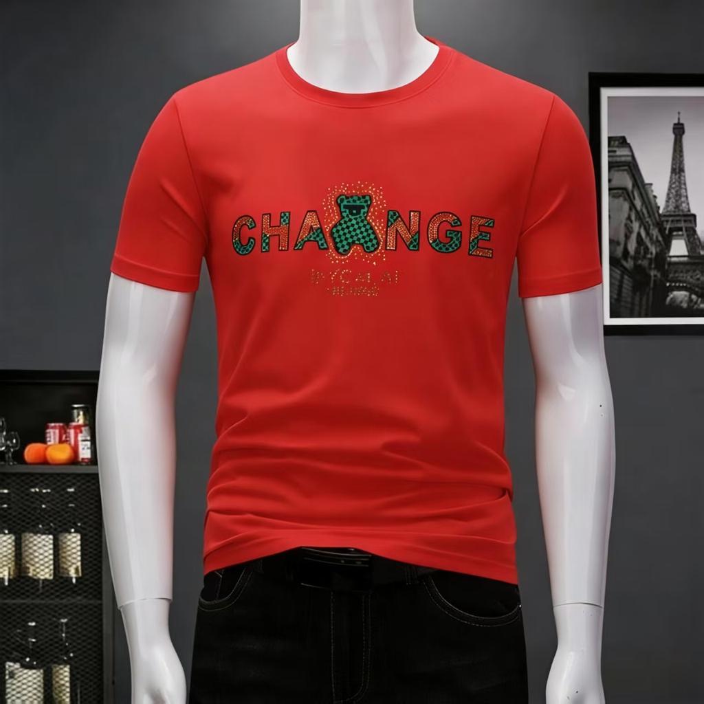 Sommer Herren T-Shirt Dünn und Vielseitig Einfarbig Kurzärmliges T-Shirt Herren Oberteil