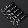 LATE7 Suede Leather Car Logo Key Rings Chains For Toyota GR Corolla Yaris Aygo Prius RAV4 Crown CHR Camry Auris Keychain Accessories