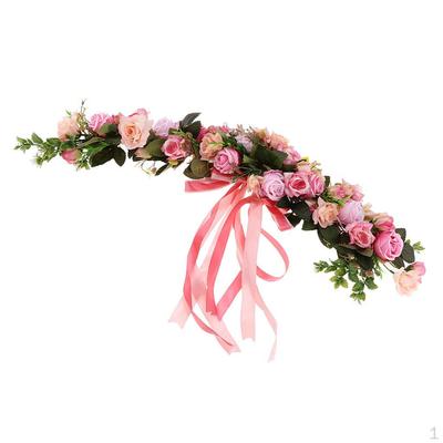 Artificial Rose Flower Door Wreath Garland Hanging Home and Garden Decorations