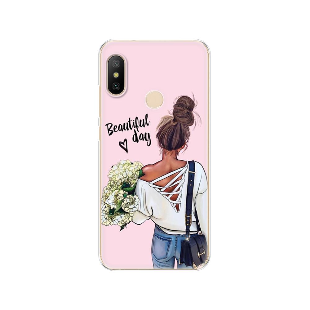 Silikonové pouzdro pro Xiaomi MI A2 LITE Case Full Protection Měkký tpu Zadní kryt Telefon Pouzdra pro Xiomi MI A2 LITE nárazník Coque