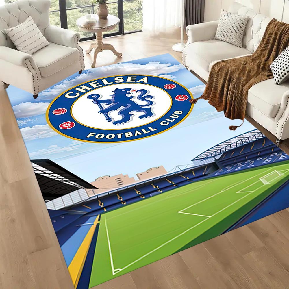 Love Chelsea Football Club Logo Square Rugs Are a Great Choice for Living Rooms, Bedrooms, Home Décor, and As Gifts.