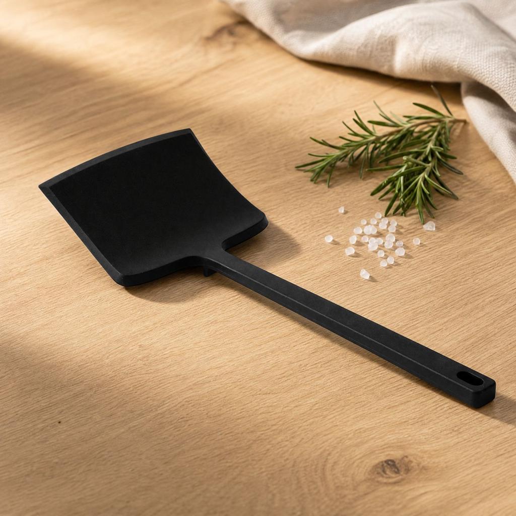 One-Piece Silicone Large Wide Spatula for Pancakes Non-Stick Kitchen Cooking Turner