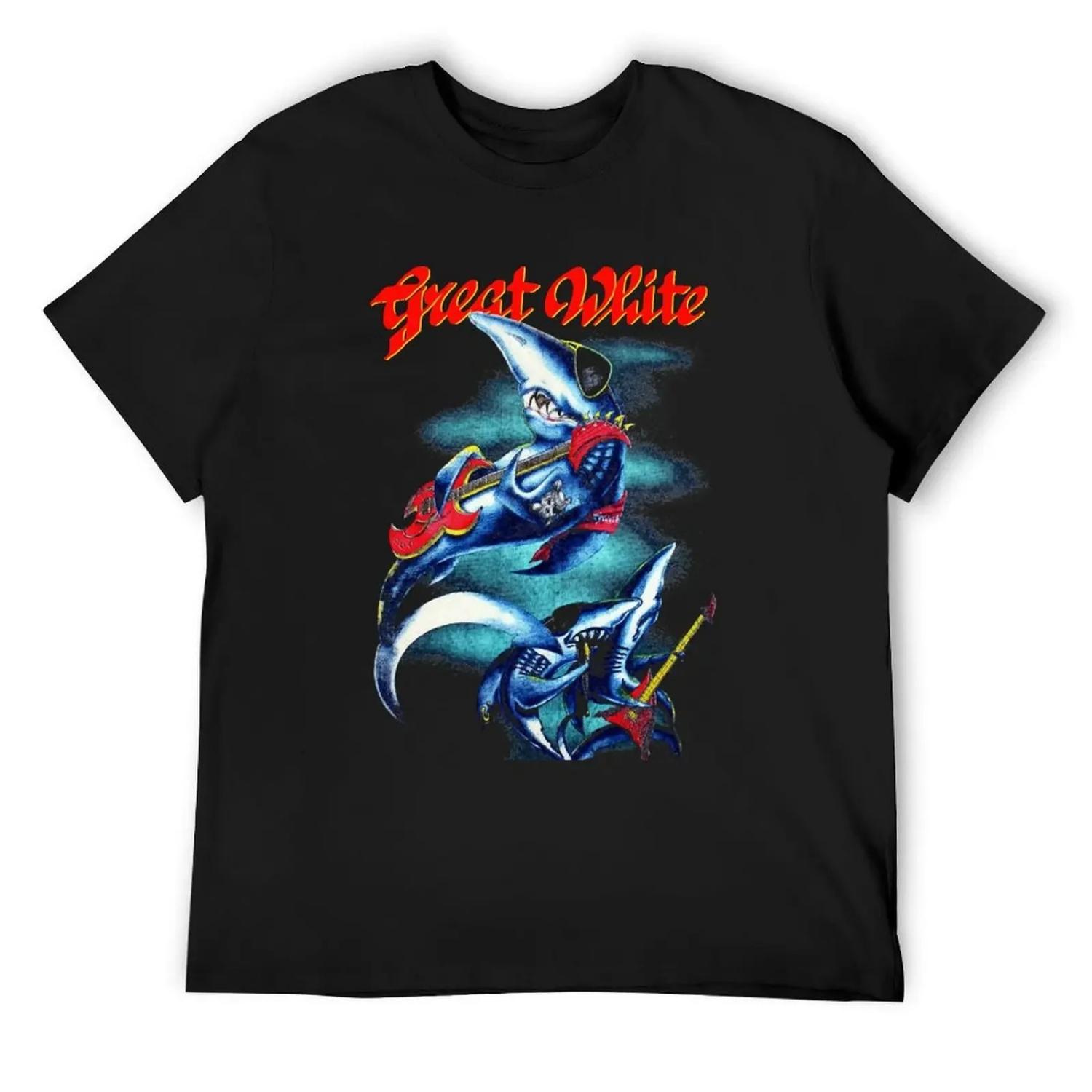 

1989 Great White Tour Concert Vintage T Shirt T-Shirt heavyweights Short sleeve tee cotton man t-shirts mens fashion XXXXXL різнокольоровий