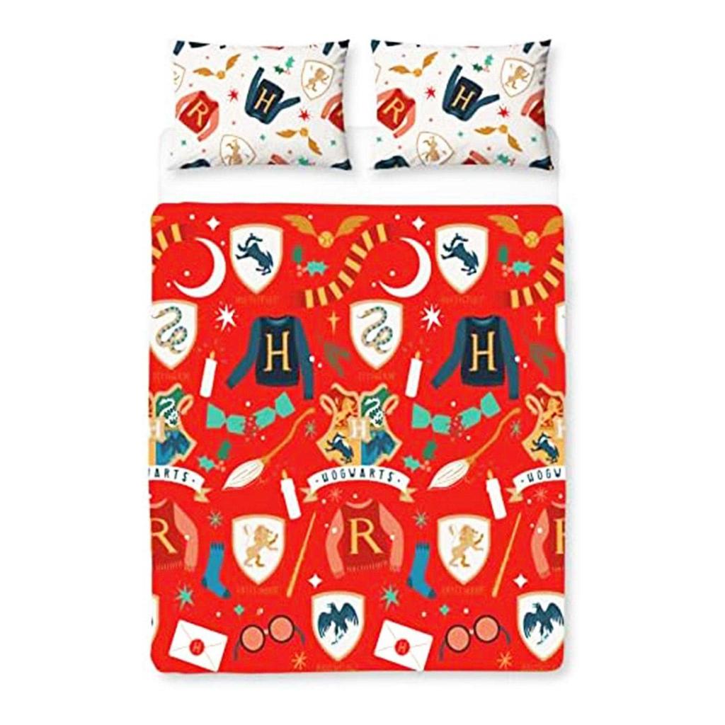 Harry Potter Reversible Christmas Duvet Set