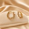 Elegant Twisted Gold Earrings: Versatile, High-End Stainless Steel Ear Cuffs