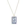 World Rectangle Pendant Necklace Sun Lovers Chain Trendy Enamel Moon Chain Choker  Daily