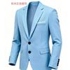 Herren Unifarbene Schmale Passform Lässige Business-Blazer-Anzugjacke