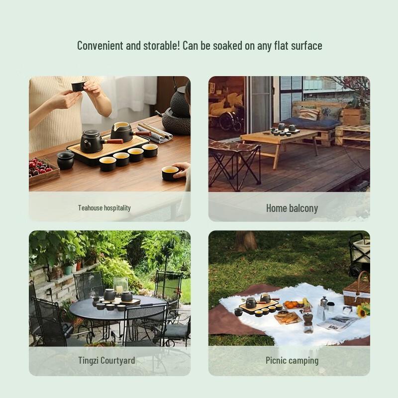 Portable Ceramic Travel Tea Set