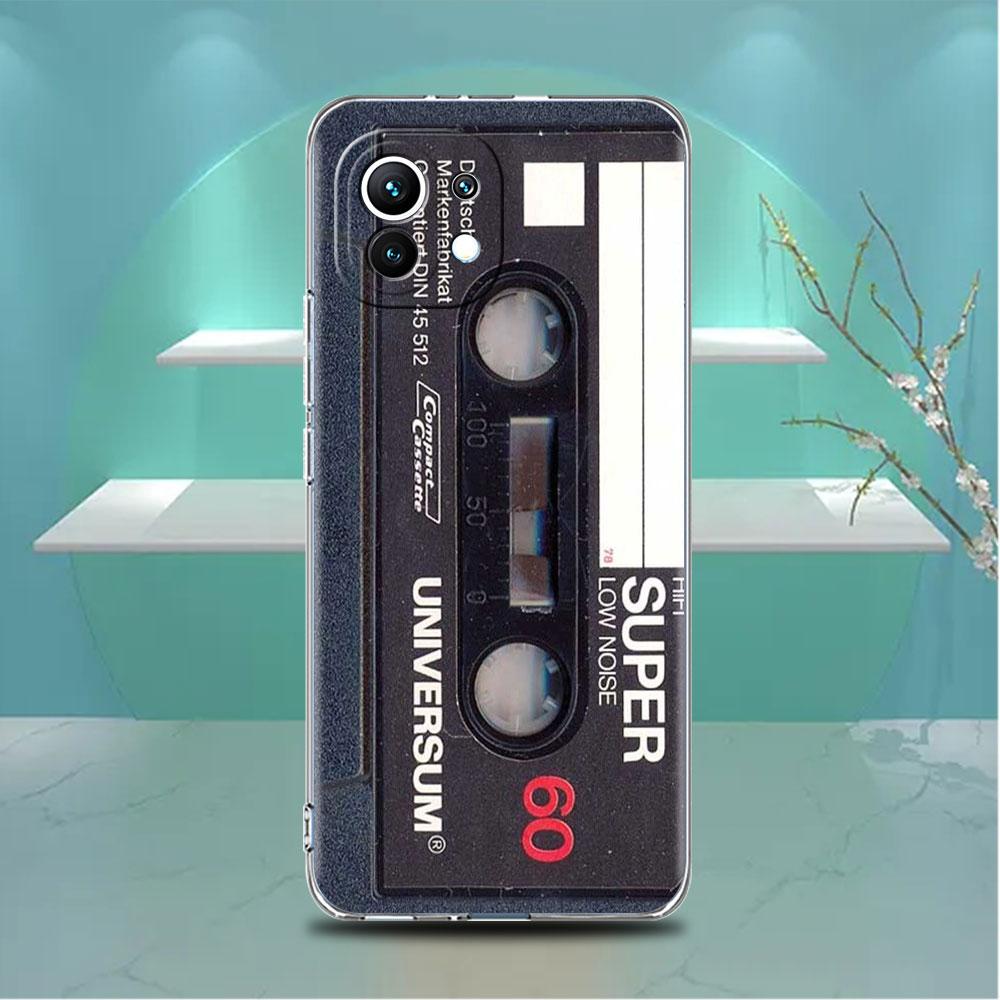 Vintage Cassette Tape Retro Style Clear Case For Xiaomi Mi Poco X3 NFC M3 Pro F3 F1 11 Lite 12 Note 10 11T 9T Phone Cover