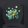 Bathroom Luminous Watercolor Bubble Turtle Toilet Seat Sticker Creative Self-Adhesive Beautify Home Decor