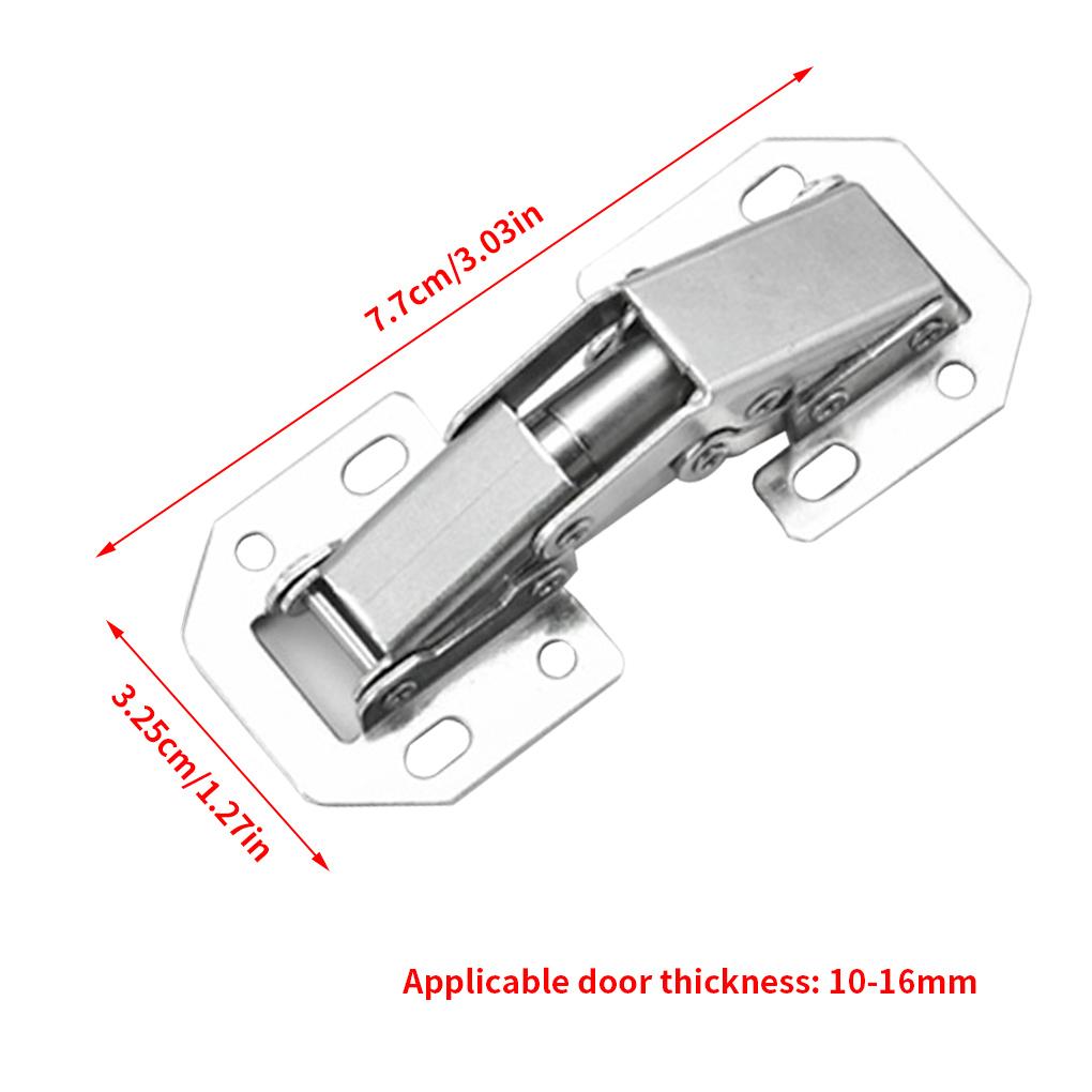 Cabinet Hinge Door Hinge Plated Free-Punching Soft Closing Kitchen Cupboard Damper Buffer Furniture Hardware