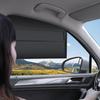 SEAMETAL Magnetischer Auto-Fenster-Sonnenschutz Doppellagiger Sonnenschutz Voll-/Teilweise Abdunkelnder Auto-Vorhang Vorne Hinten Sonnenschirm Mit Aufbewahrungstasche