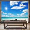Romantyczna nadmorska plaża słońce krajobraz 3D Stereo fototapeta tapeta Sofa do salonu jadalnia tło malowidła Home Decor