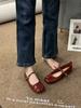Fashion Flat shoes for women 2025 Spring and Autumn round toe French retro flat  solid color Mary Jane single shoe large size 42 43 44