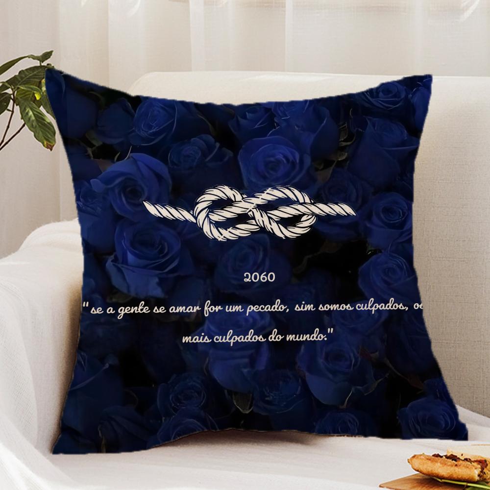M-My Fault C-Culpa Mia Movie Cushion Cover Premium Comfort Reversible Pillow Cover - Dual - Use Design for Home & Car