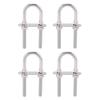 4pcs With Nut Plate Washe Round U Bolts Durable Steel U Bolts Strong Boat U Bolt  For Boat