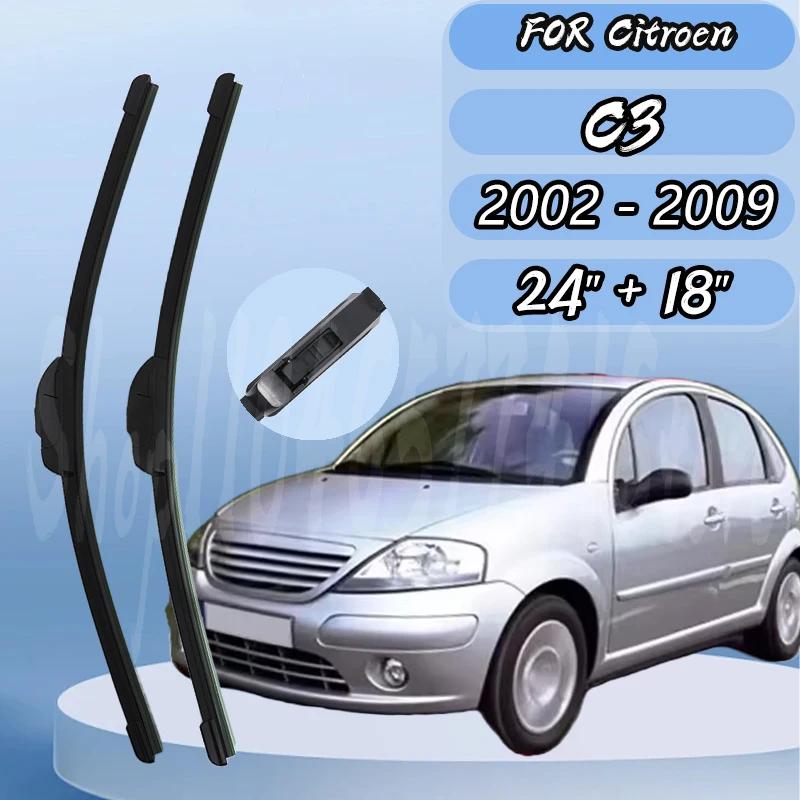 

Front Wiper Blades Set For Citroen C3 2002-2009 Windshield Windscreen Window 24 18 Fifth generation silent upgrade