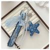 Vintage Denim Star Bag Charm Light Blue Organza Bow Lace Ribbon Carabiner Pendant Handmade Women Bag Accessories Bag Charm