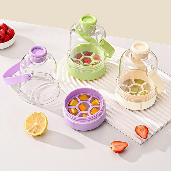 Eiswürfelform aus Silikon für Flaschen mit praktischem, herausnehmbarem Design, 380 ml, flexibel, mehrschichtig stapelbar, ideal für unterwegs