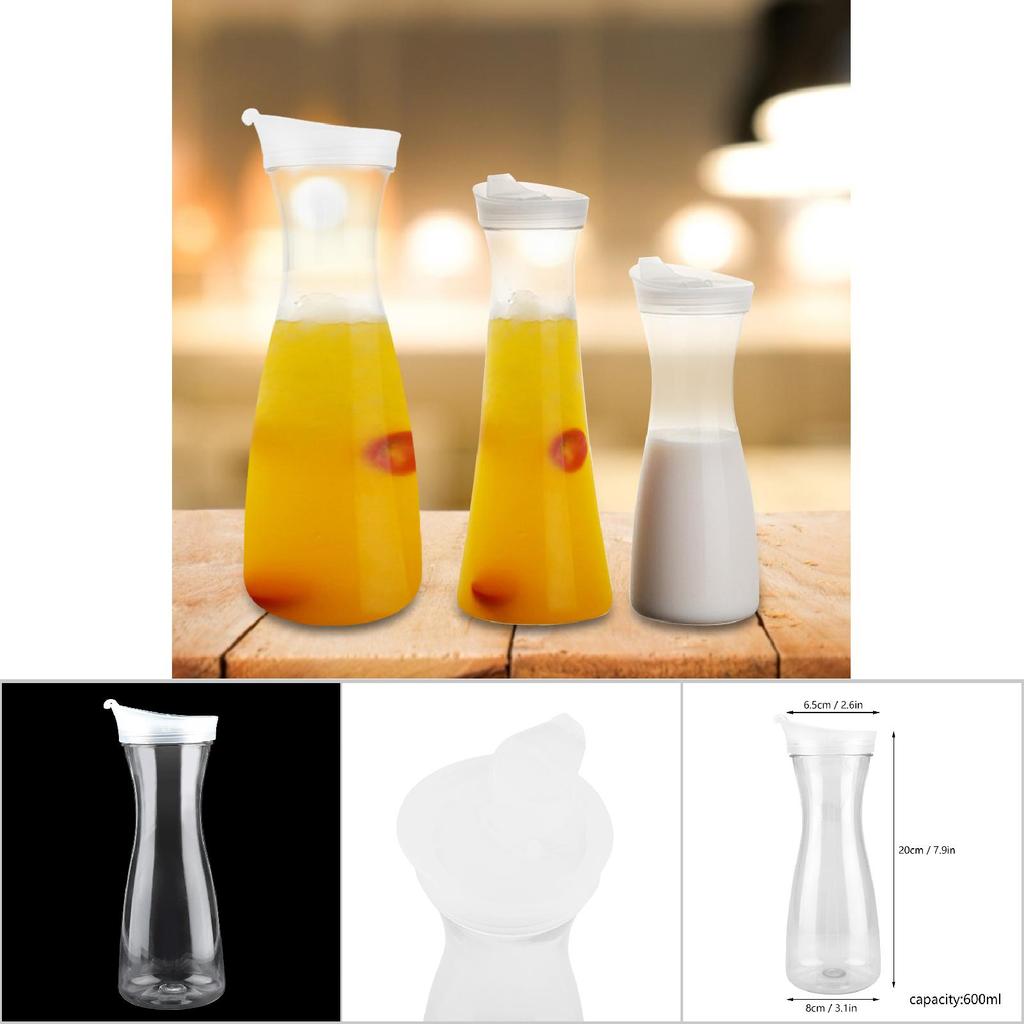Acryl Transparent Saftflasche Wasserkrug Eiskalter Saftkrug mit Deckel für Bar Heimgebrauch