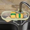 Stable Sink Sponge Shelf Functional Water Tap Sponge Storage Organizer Practical Kitchen Dishes Organizer Rack