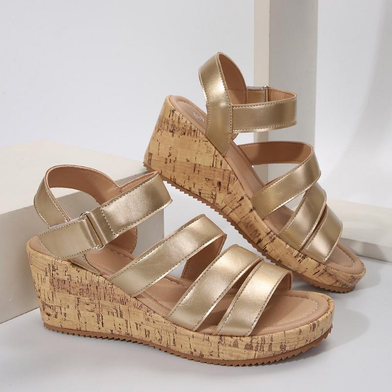 Slope Heel Sandals Women Summer New Velcro Sandals