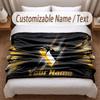 Pittsburgh Penguins Printed Flannel Blanket Custom Name Text Soft Warm Throw For Bedroom Holiday Gift