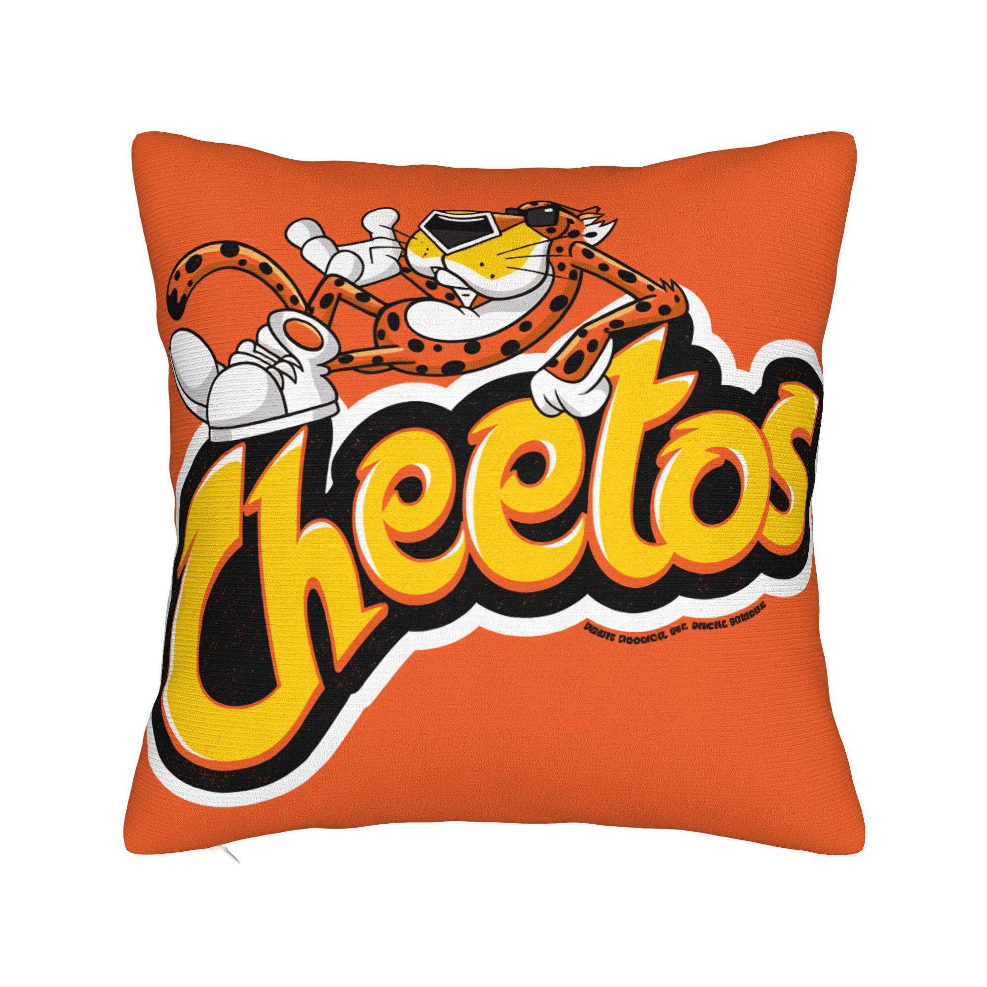Наволочка C-Cheetos с принтом еды Графическая наволочка Винтажные наволочки Для дивана Домашний декор 20x20Inch